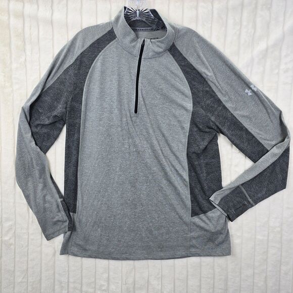 Under Armour Threadborne 1/2 Zip Training Pullover Gray Heather Men's Size XL - Picture 1 of 13